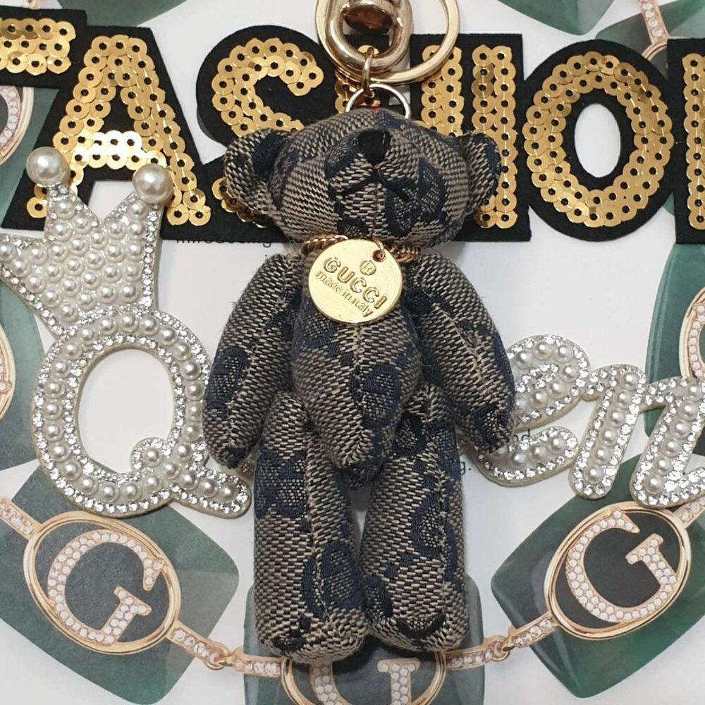 Fashion Unisex Teddy Bear Key Chain Keyring handbag Backpack Pendant Accessory